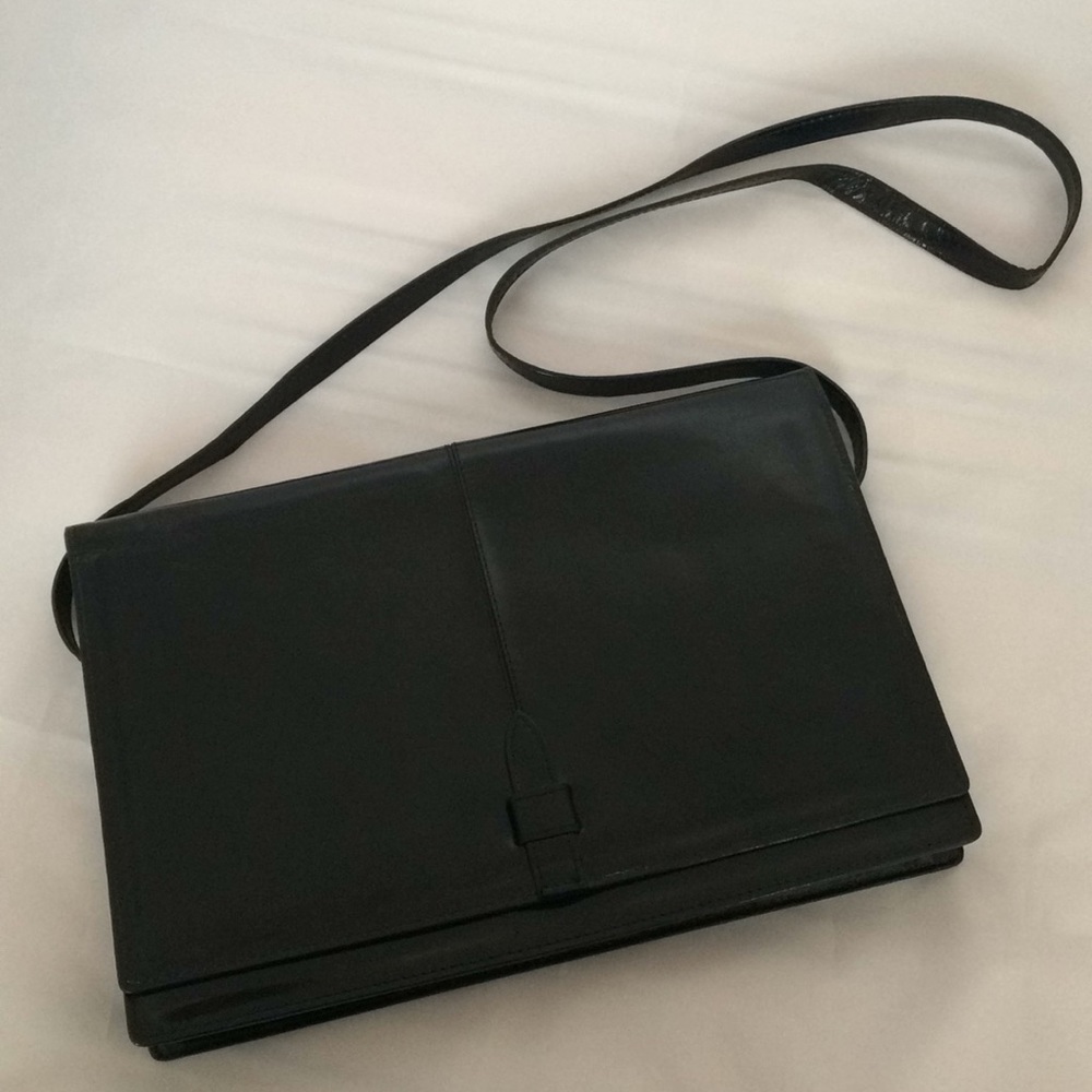 Charles Underwood Hand Glazed Kidskin Flap Clutch RARE